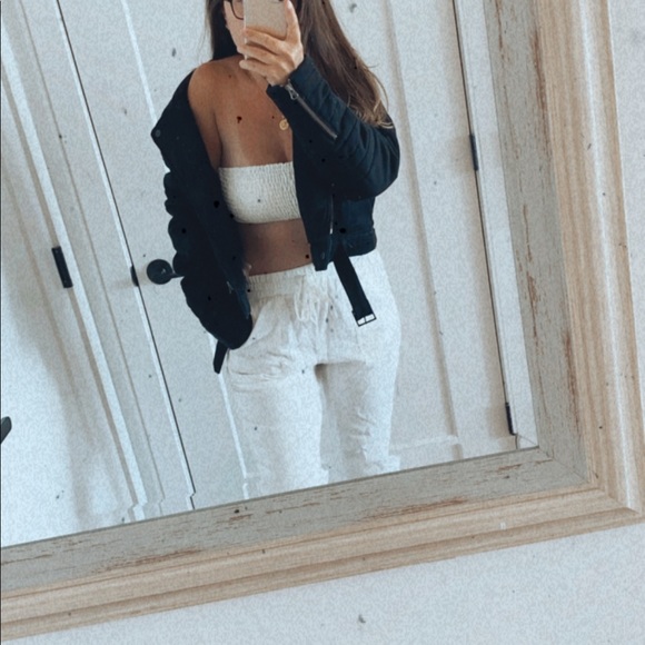 Cloth & Stone Black Denim Quilted Jacket - Picture 2 of 7